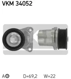 VKM 34052 SKF Натяжной ролик, поликлиновойремень